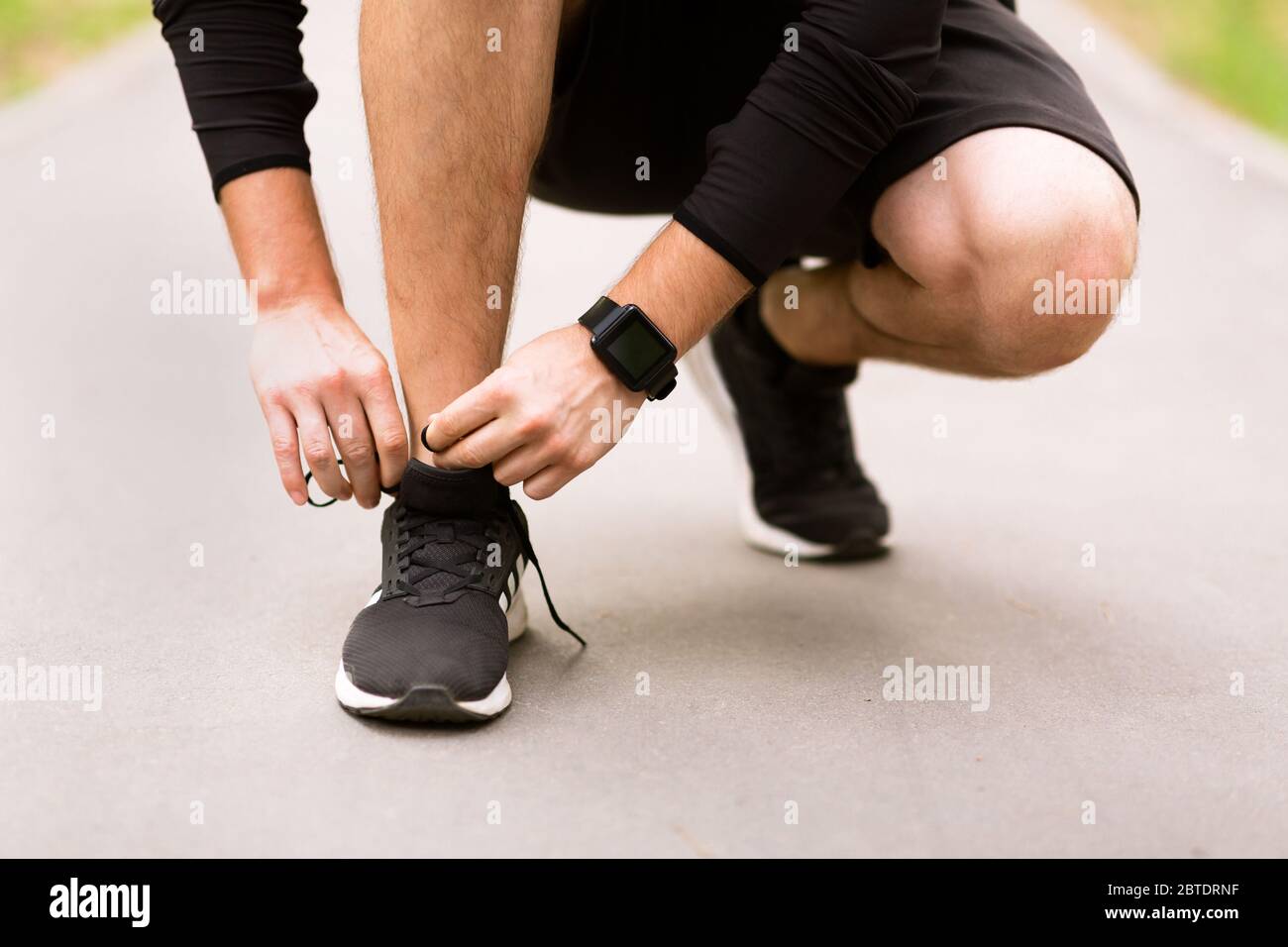 Young sports guy at the start hi-res stock photography and images - Alamy