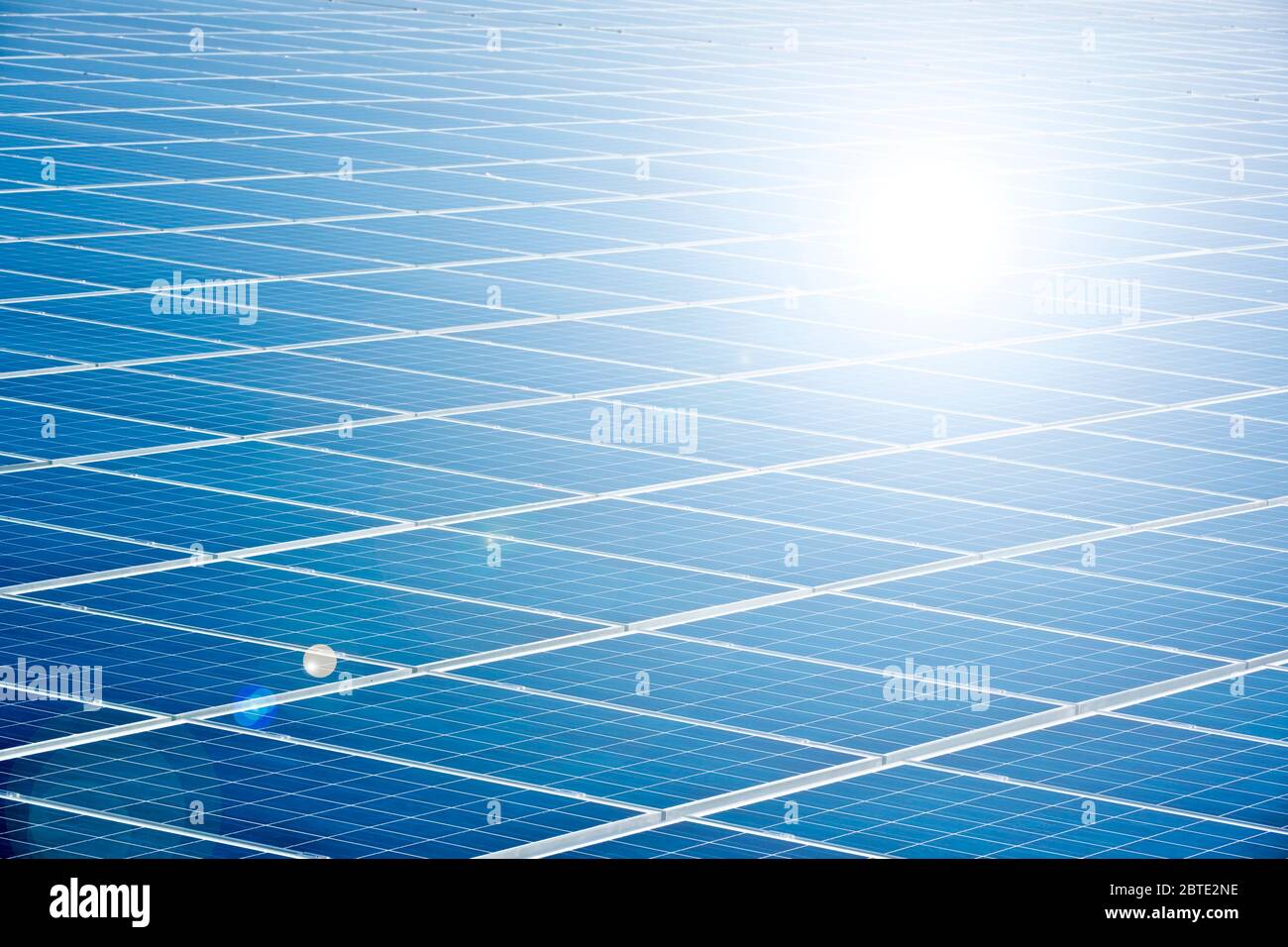 blue solar panels Stock Photo
