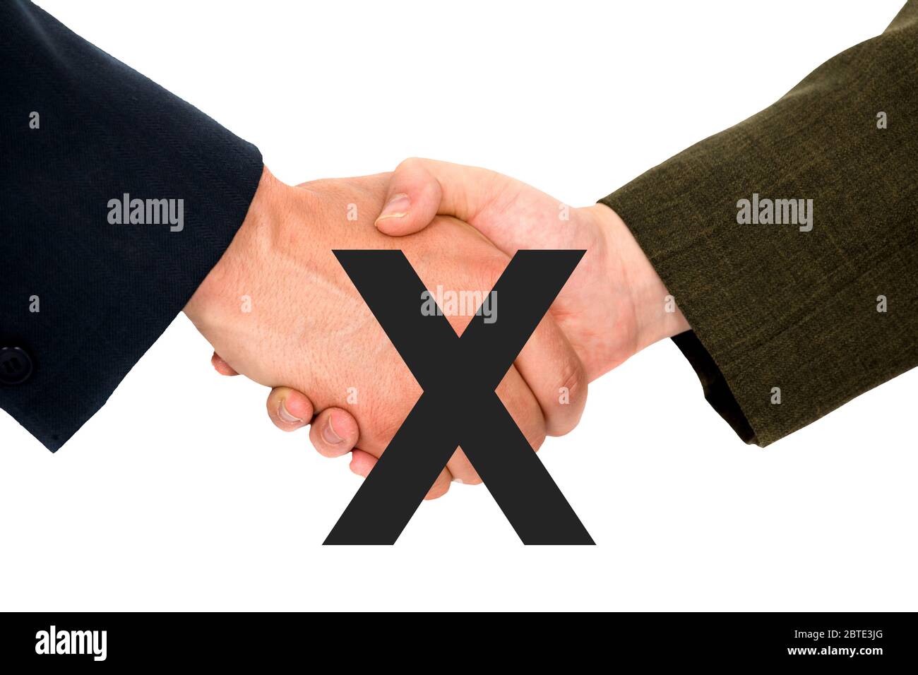 prohibition to shake hands, risk of infection, coronavirus Stock Photo