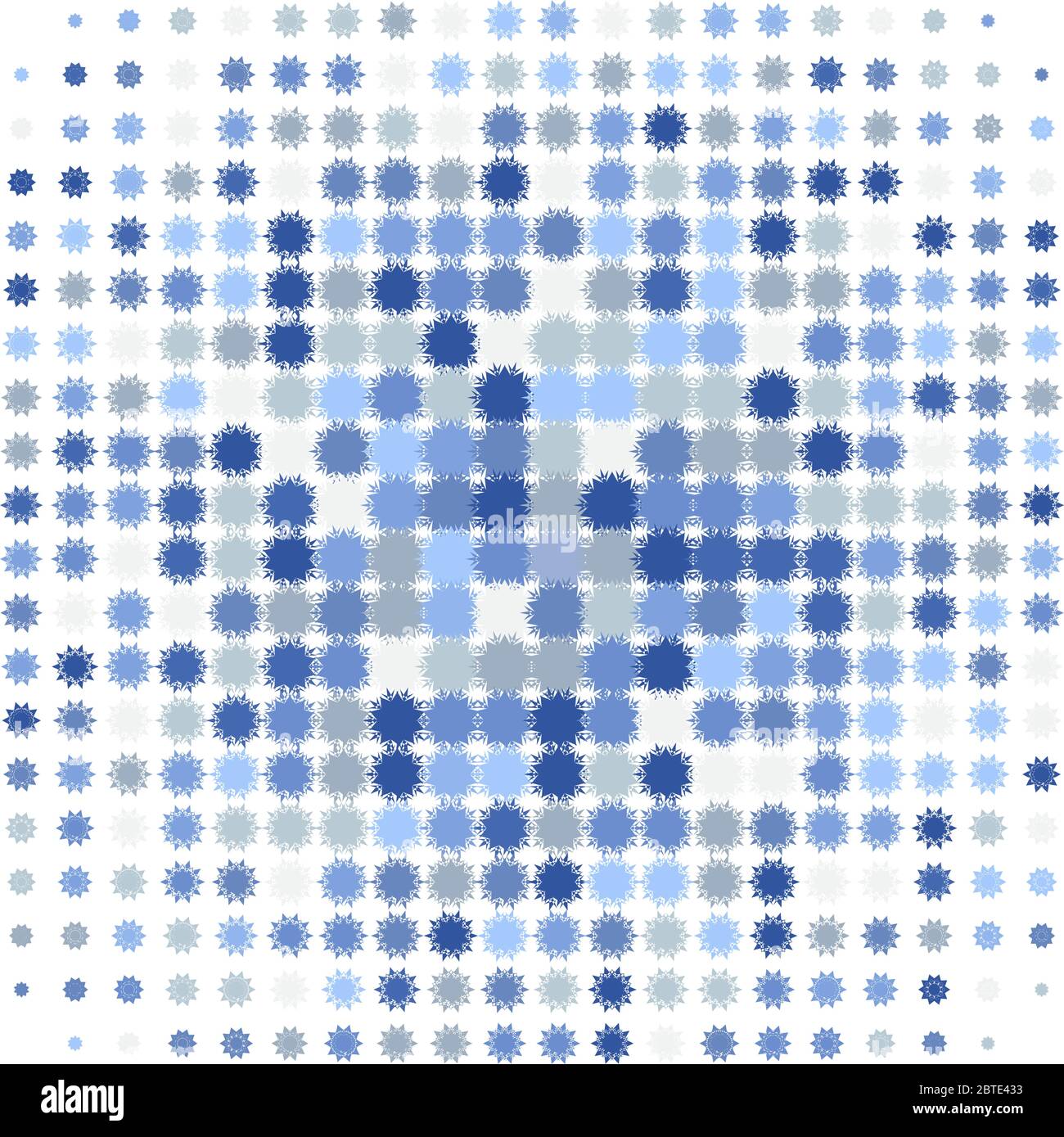 pattern with abstract blue flowers on white background Stock Vector ...