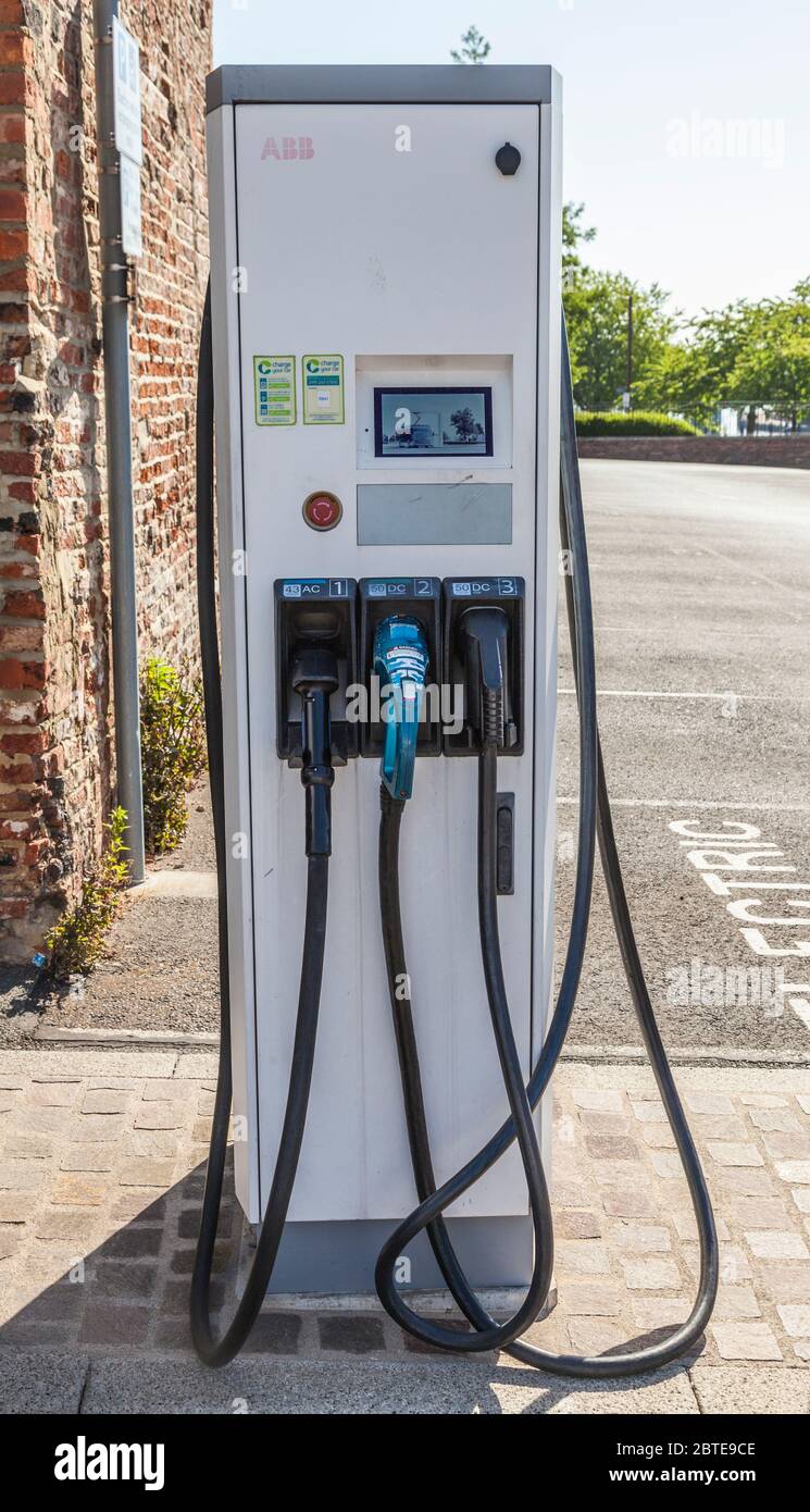 Electric charging points for electric cars in Stockton on Tees,England