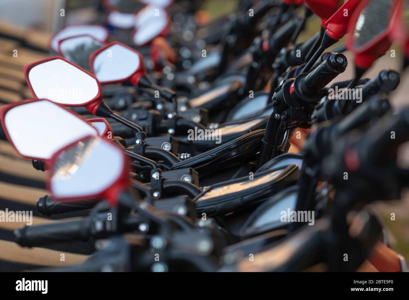 Motorcycle helmet and motorbike. Motorcycle safety. Samui , Tailand -  02.10.2020 Stock Photo - Alamy