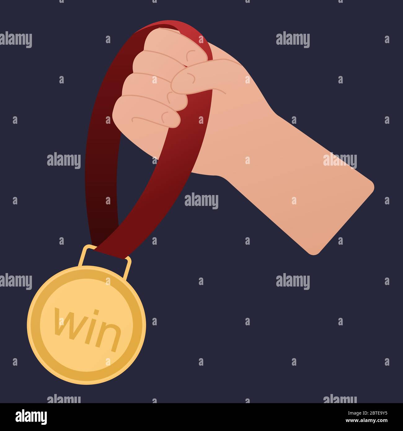 Win medal Stock Vector Images - Alamy