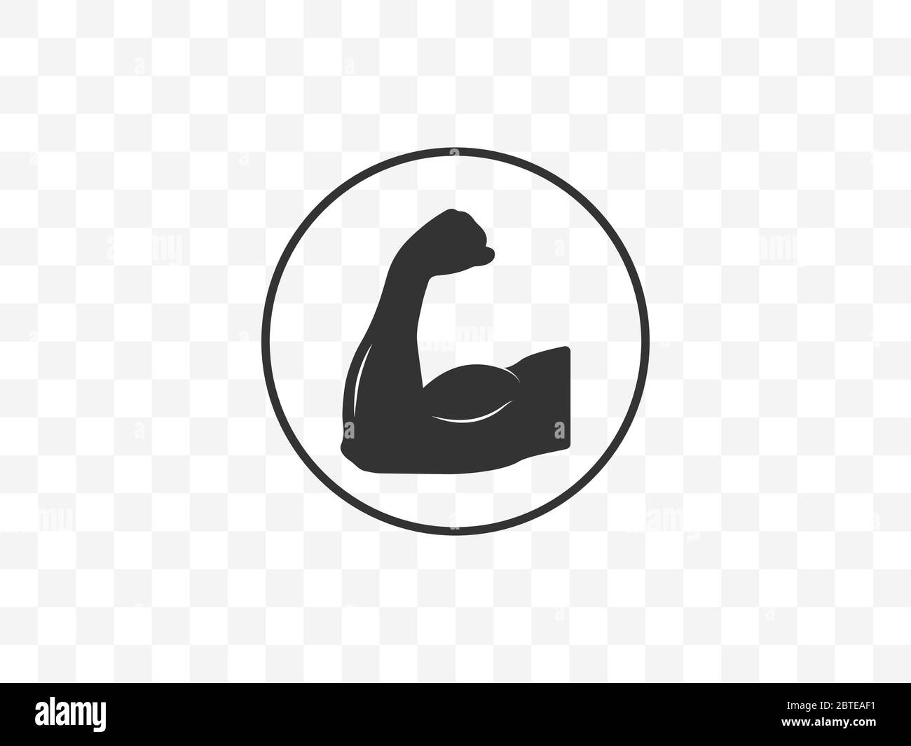 Biceps, muscle icon. Vector illustration, flat design. Stock Vector