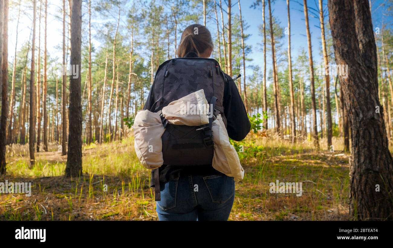 walking with heavy backpack