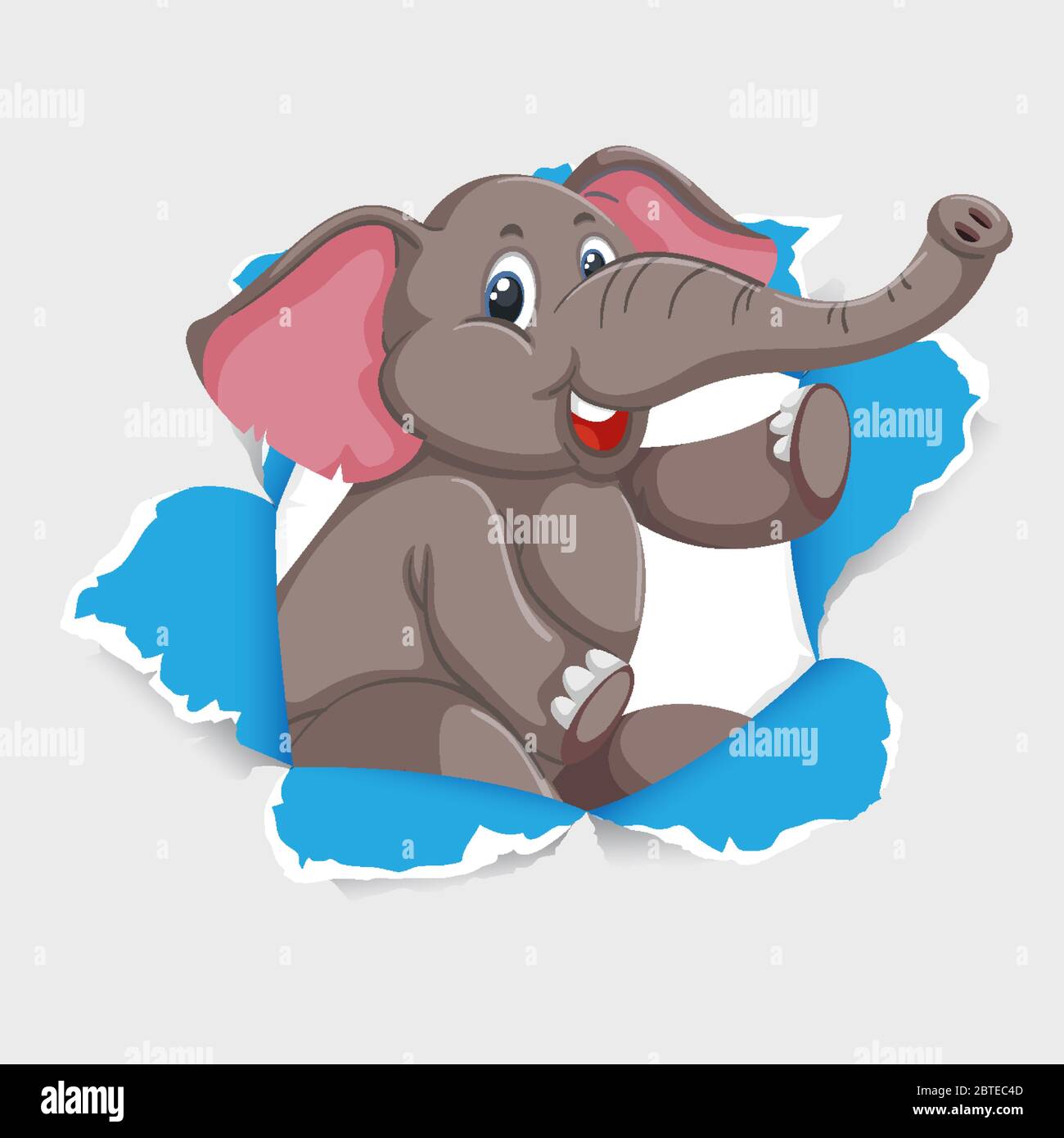 Background template design with wild elephant illustration Stock Vector ...
