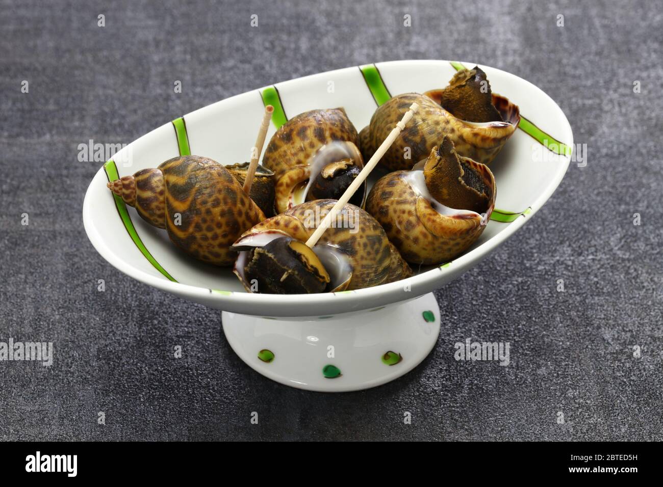 simmered baigai sea snail, japanese cuisine Stock Photo Alamy