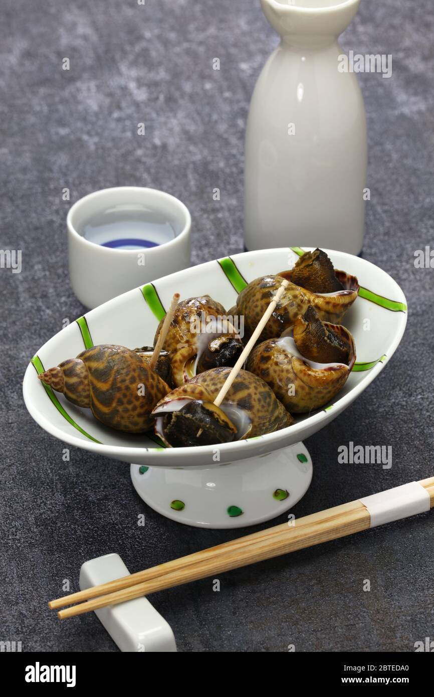 simmered baigai sea snail, japanese cuisine Stock Photo Alamy
