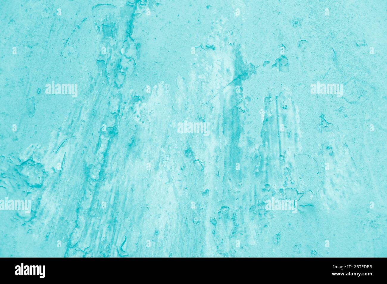 Old rusty texture wall background, aquamarine turquoise toned Stock Photo