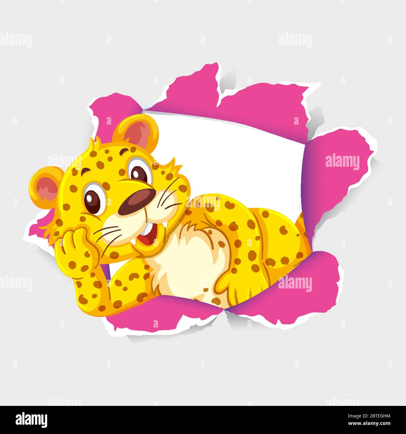 Background template design with wild tiger illustration Stock Vector ...