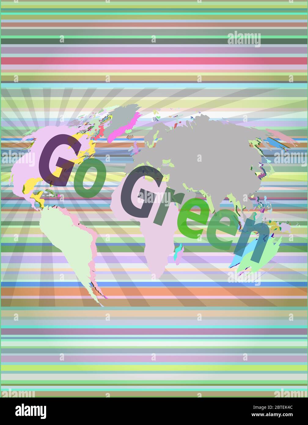touchscreen with message - Go Green Stock Photo - Alamy