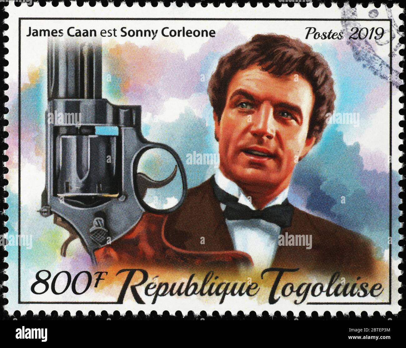 James Caan as Sonny Corleone on postage stamp Stock Photo
