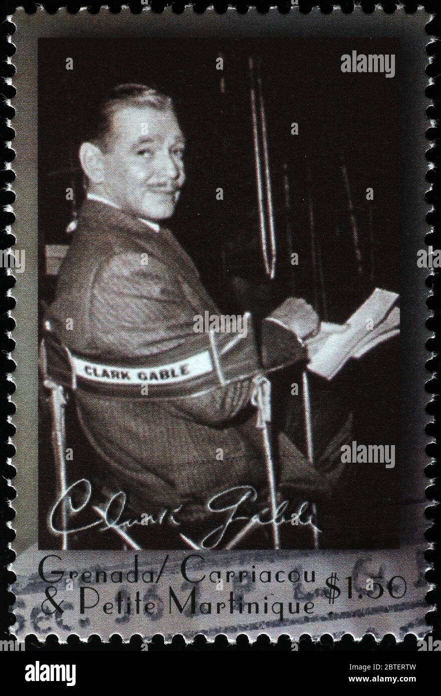 Portrait of Clark Gable on stamp Stock Photo - Alamy