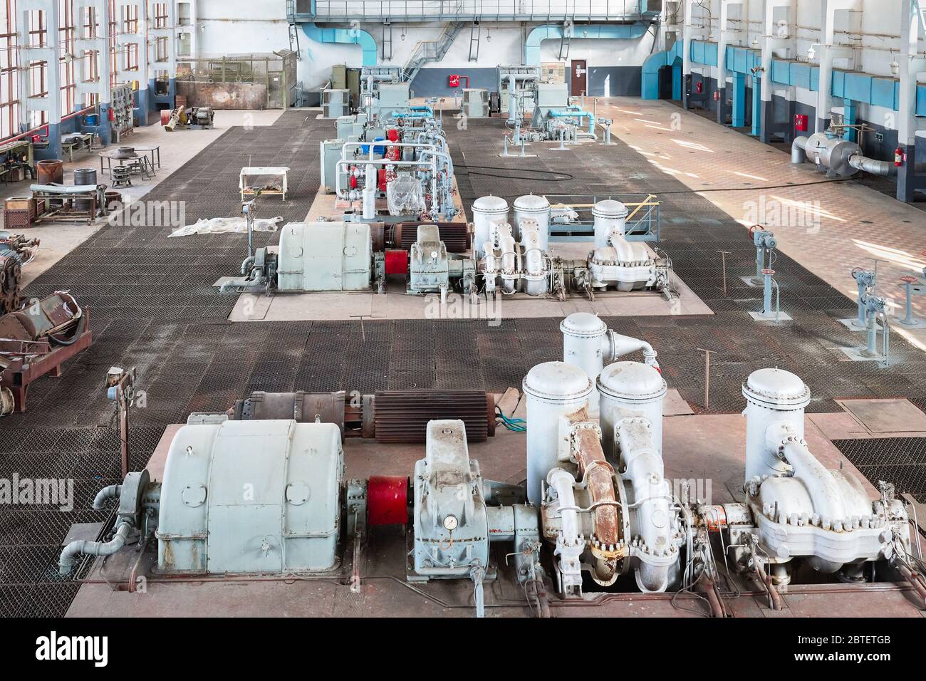 Example of chemical industrial interior. Compression department
