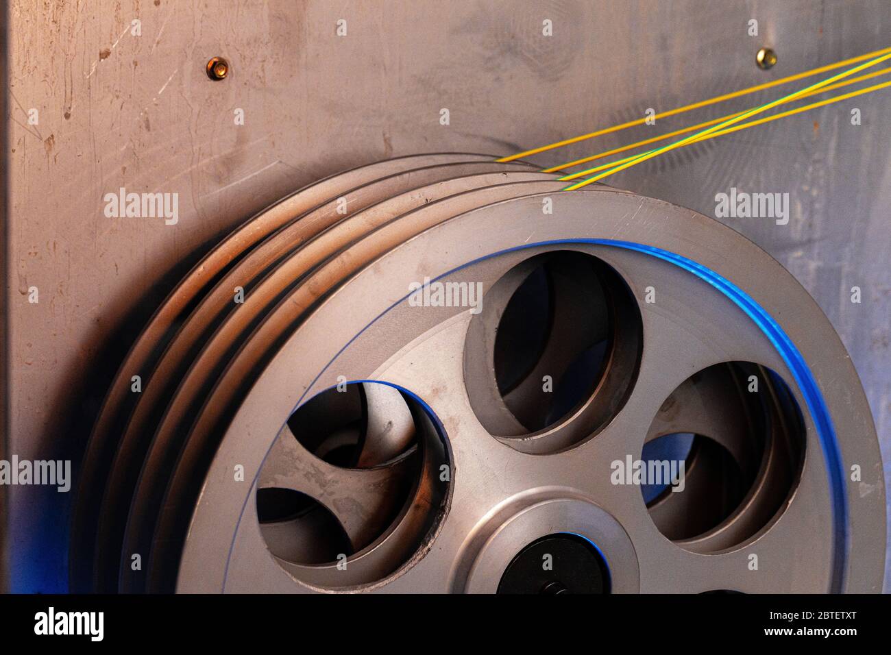 Close up of cable wire production in cable factory Stock Photo - Alamy