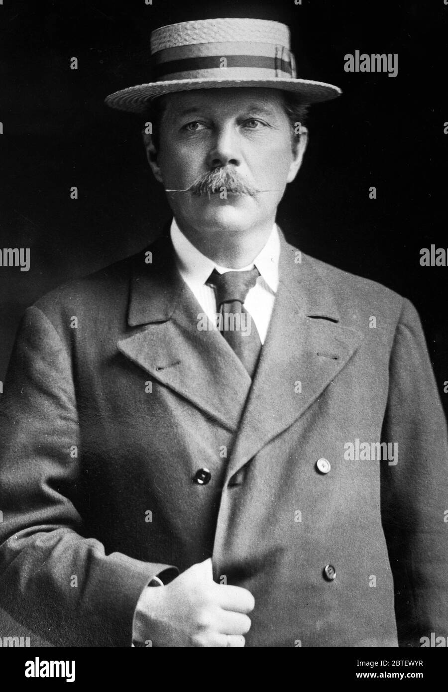 Scottish physician and writer Sir Arthur Conan Doyle ca. 1910-1915 Stock Photo