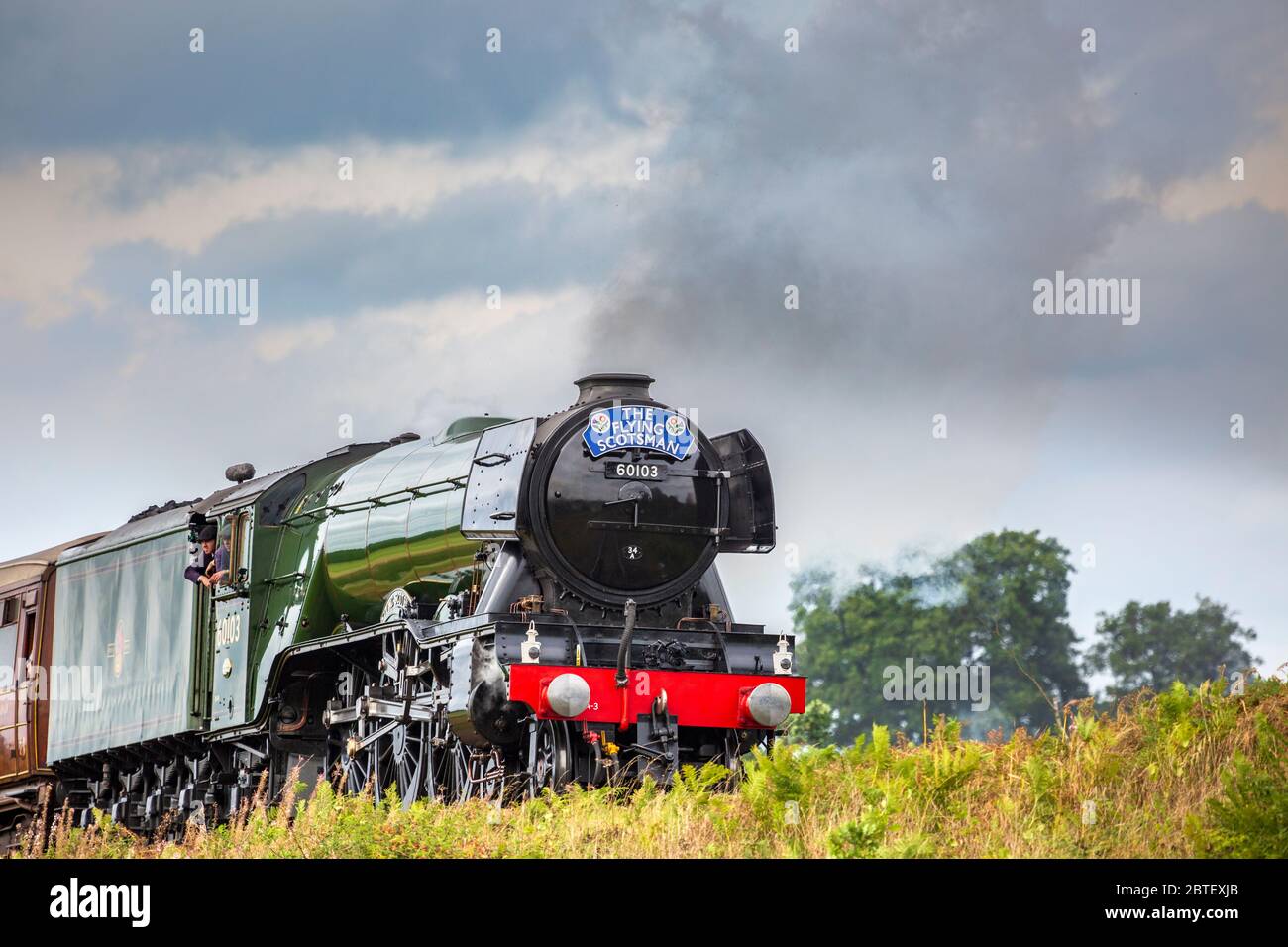 The restored Flying Scotsman steam locomotive on the Severn Valley Railway, Bewdley, England Stock Photo