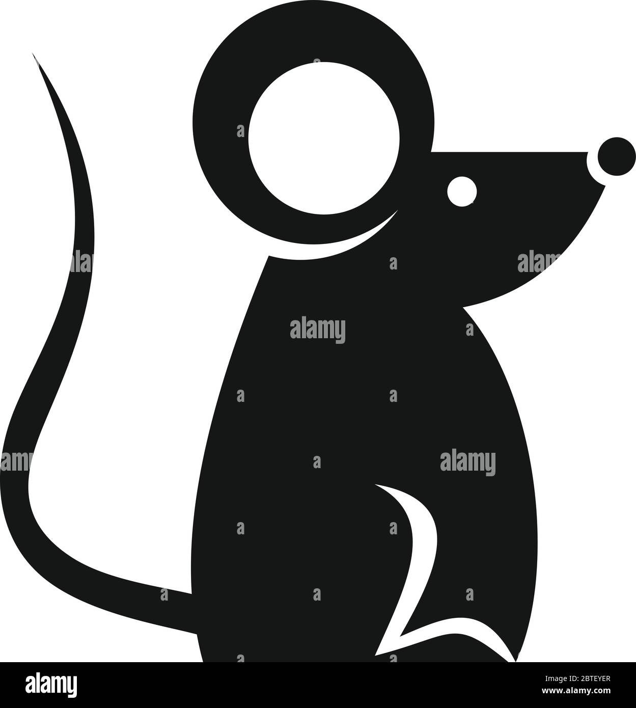 Zodiac rat icon. Simple illustration of zodiac rat vector icon for web design isolated on white background Stock Vector