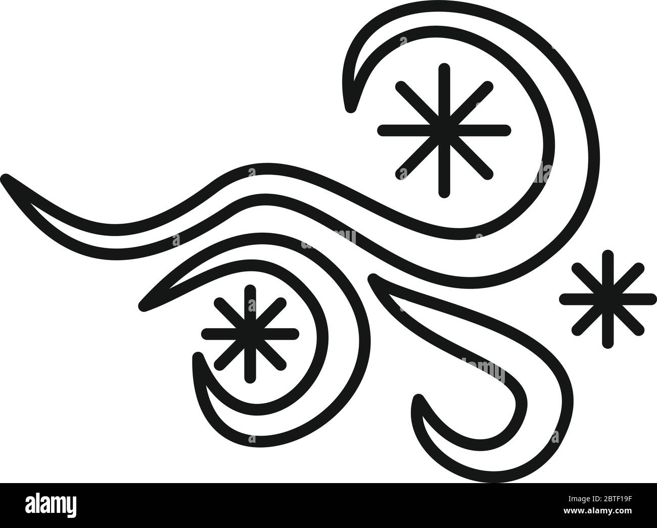 Cloud blizzard icon. Outline cloud blizzard vector icon for web design ...