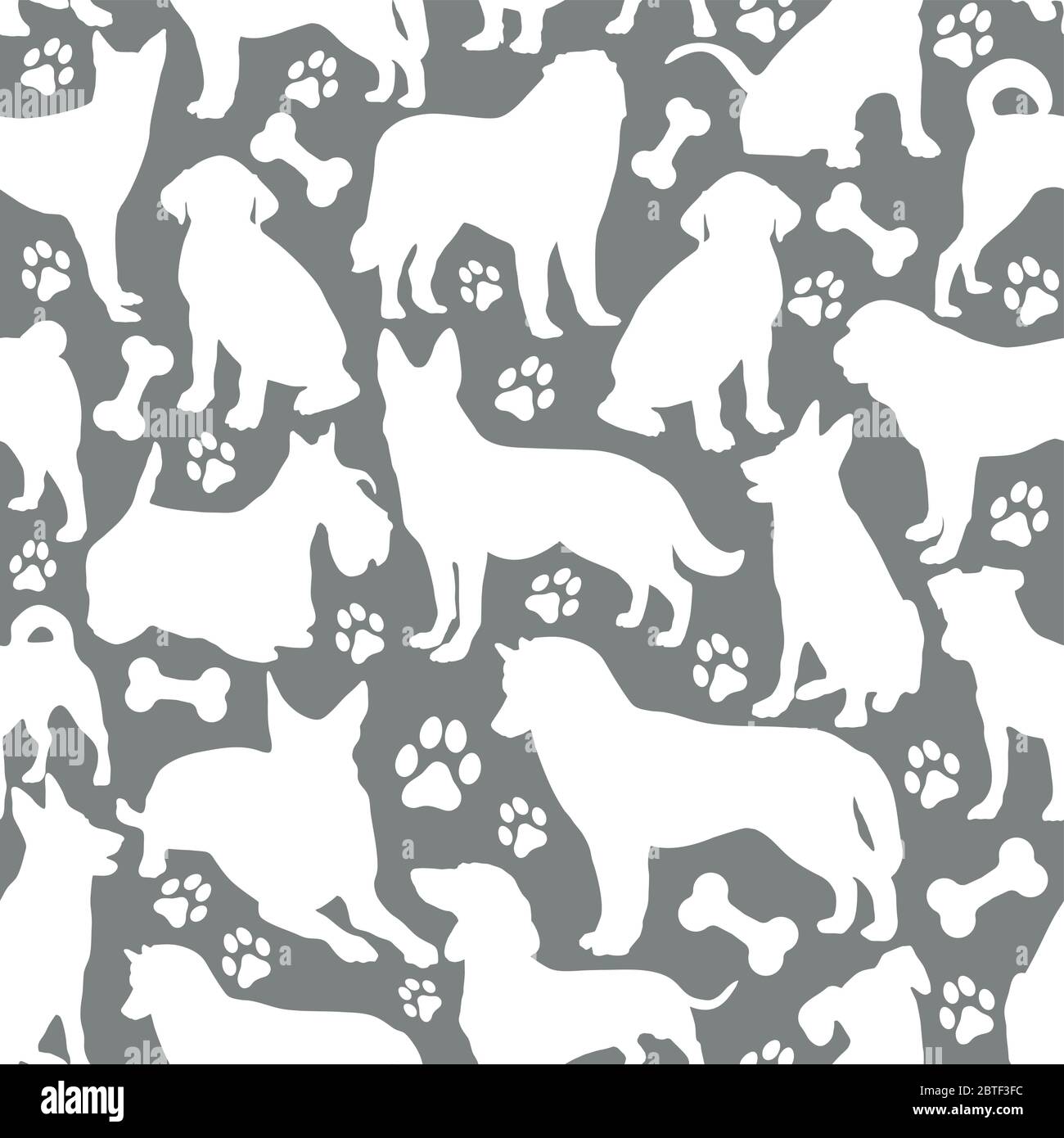 Grey dog seamless sales