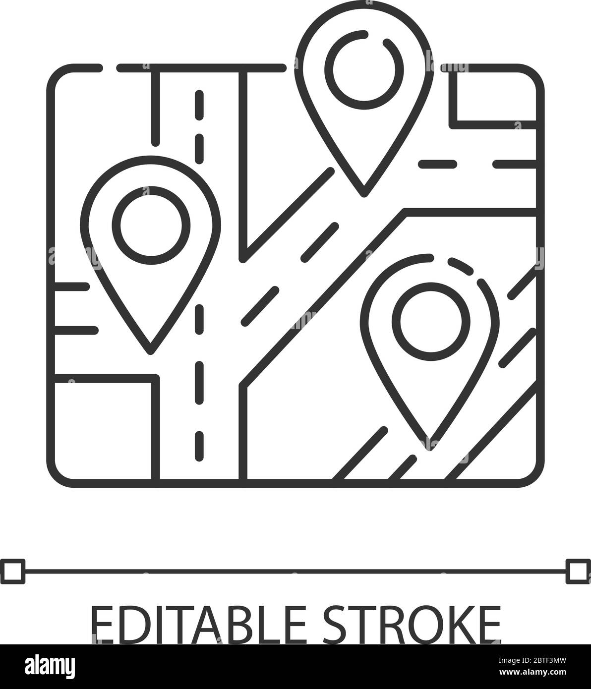 Landmark pixel perfect linear icon Stock Vector Image & Art - Alamy