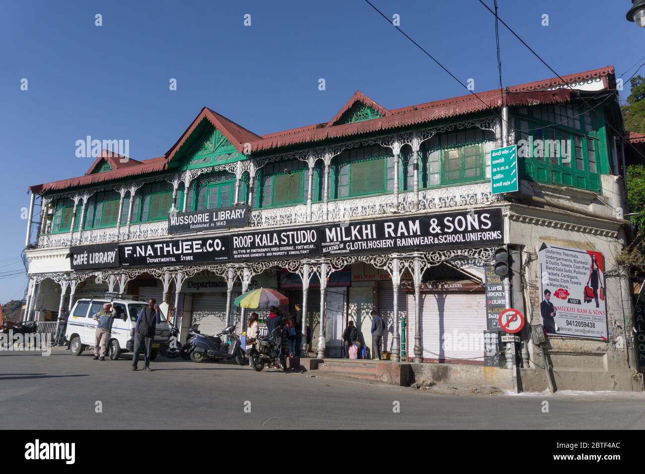 Editorial. DATE-19th march 2020 location-Massoorie, dehradun uttarakhand India. A shot of famous Massoorie library. Stock Photo