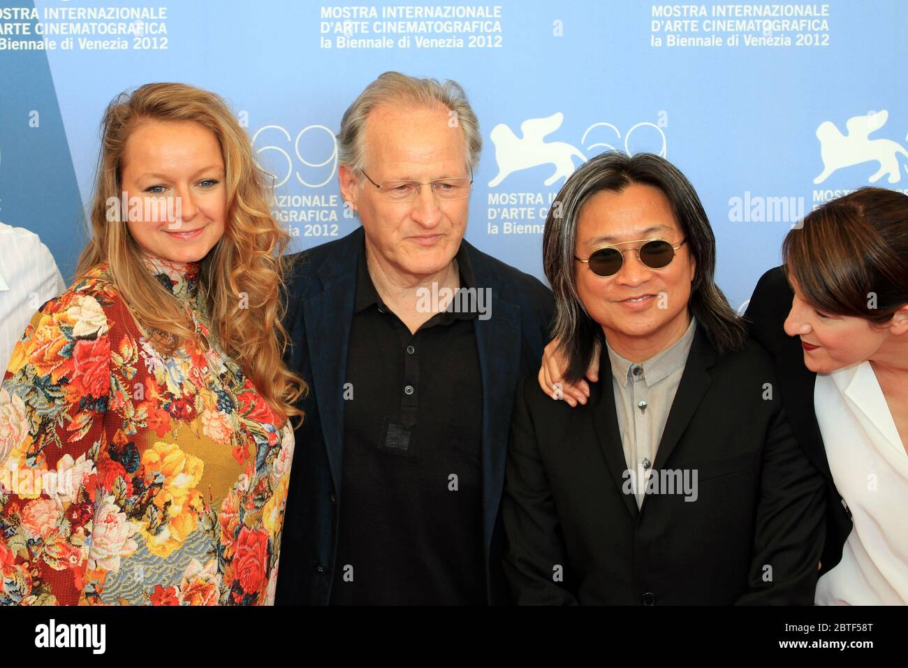 VENICE, ITALY - AUGUST 29: Samantha Morton, Michael Mann and Peter Ho-Sun Chan attends the 'Venezia 69' Jury Photocall Stock Photo