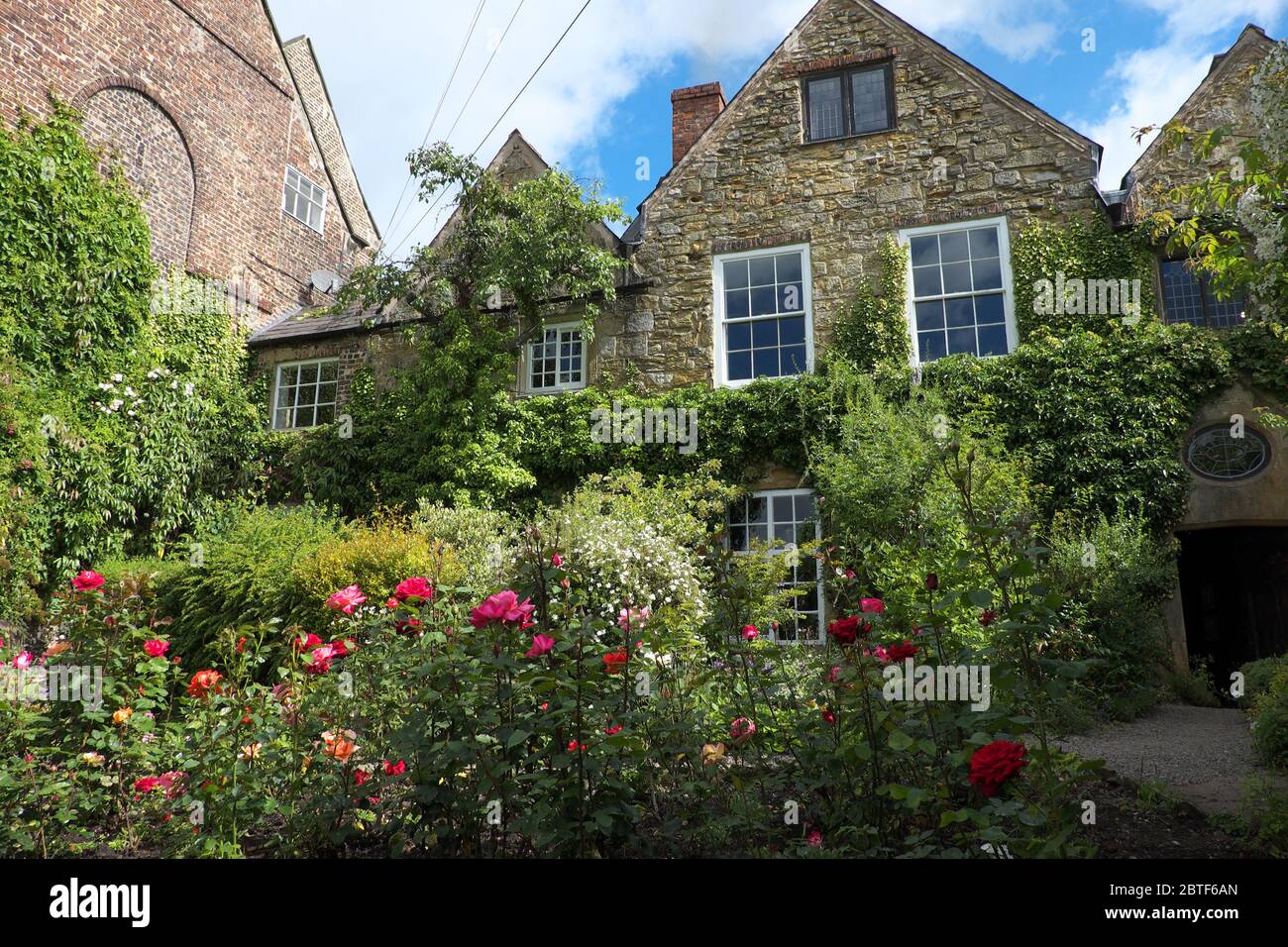 Crook Hall is a tranquil hideaway close to Durham city centre in the north-east of England Stock Photo