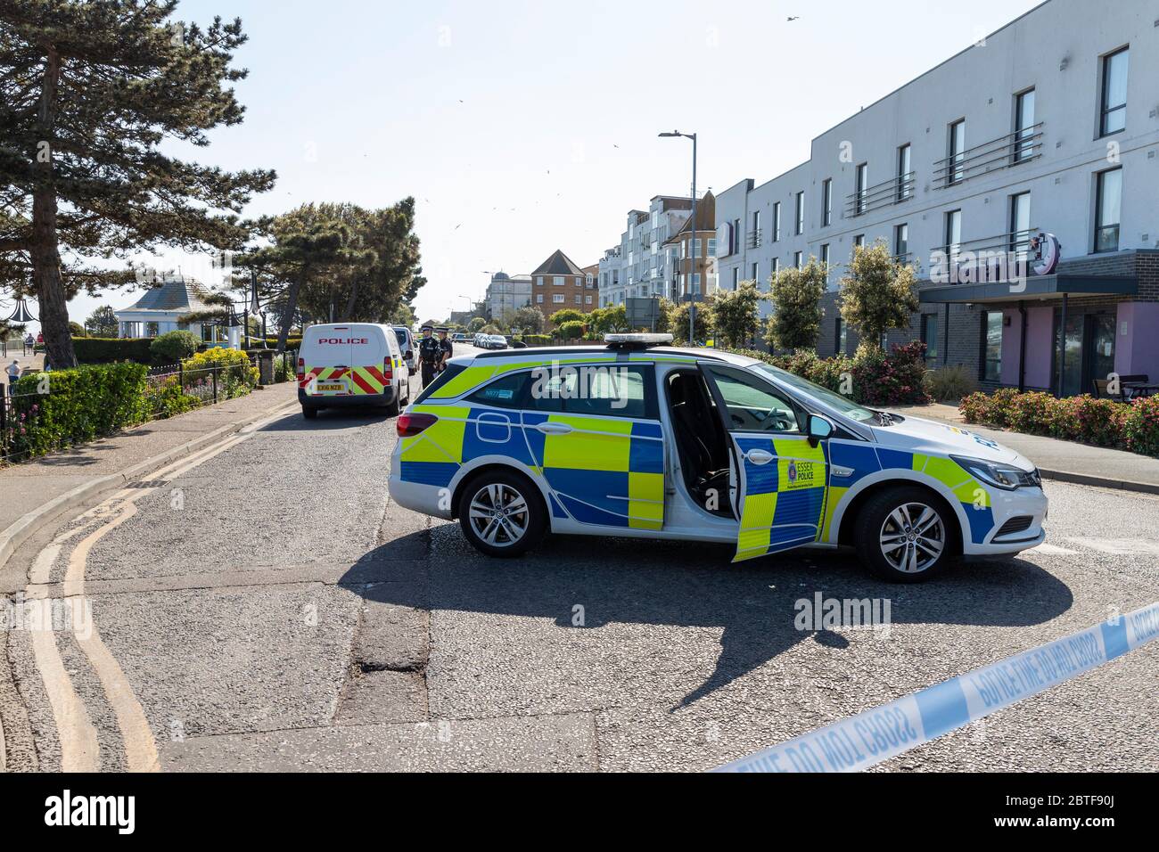 Clacton, Essex, Uk. Essex Police Investigate A Crime Scene On Clacton 