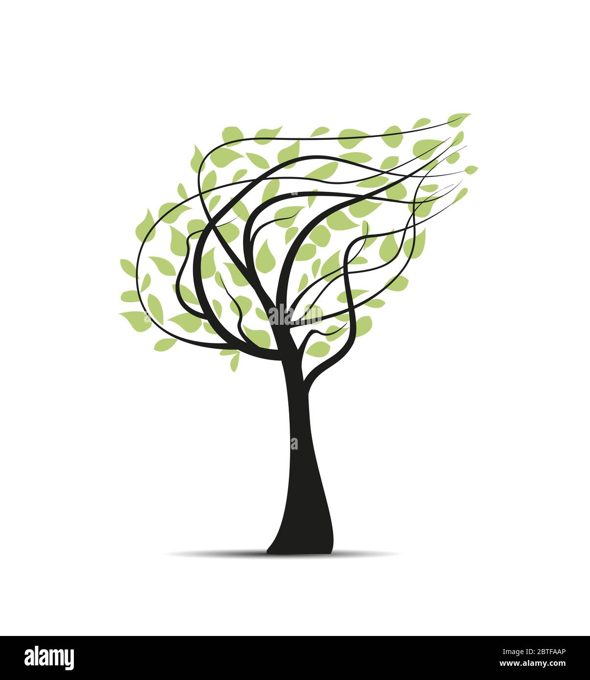 Trees with leaves Stock Vector Image & Art - Alamy