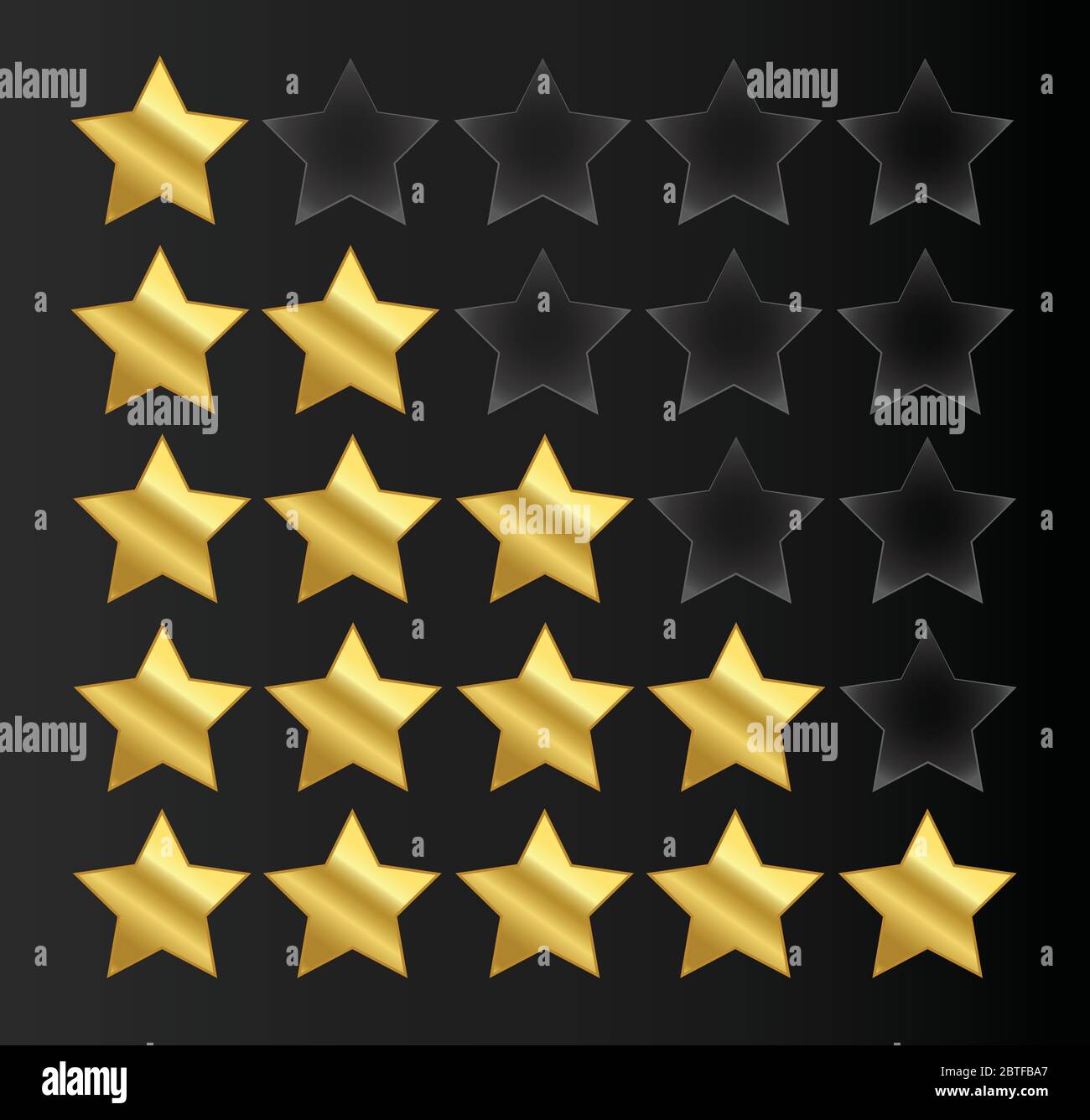 Five Star Rating Icon Vector Illustration Isolated On Black Gradient Background Set Of Gold Stars Stock Vector Image Art Alamy Five Star Rating Icon Vector Illustration Isolated On Black Gradient Background Set Of Gold Stars Stock Vector Image Art Alamy
