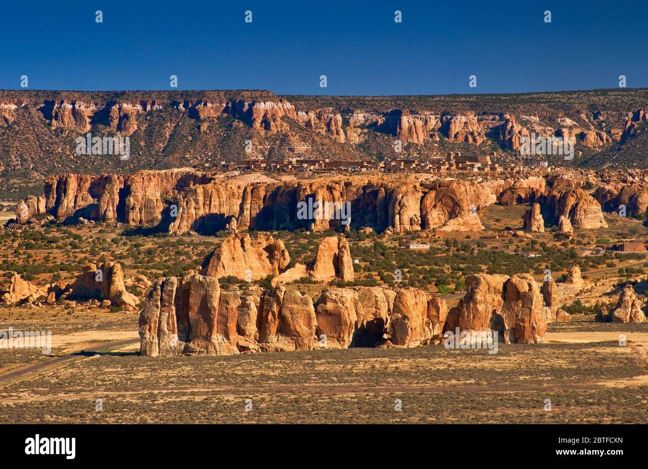Acoma Pueblo (Sky City), Native American pueblo on top of a mesa in Acoma Indian Reservation, New Mexico, USA Stock Photo