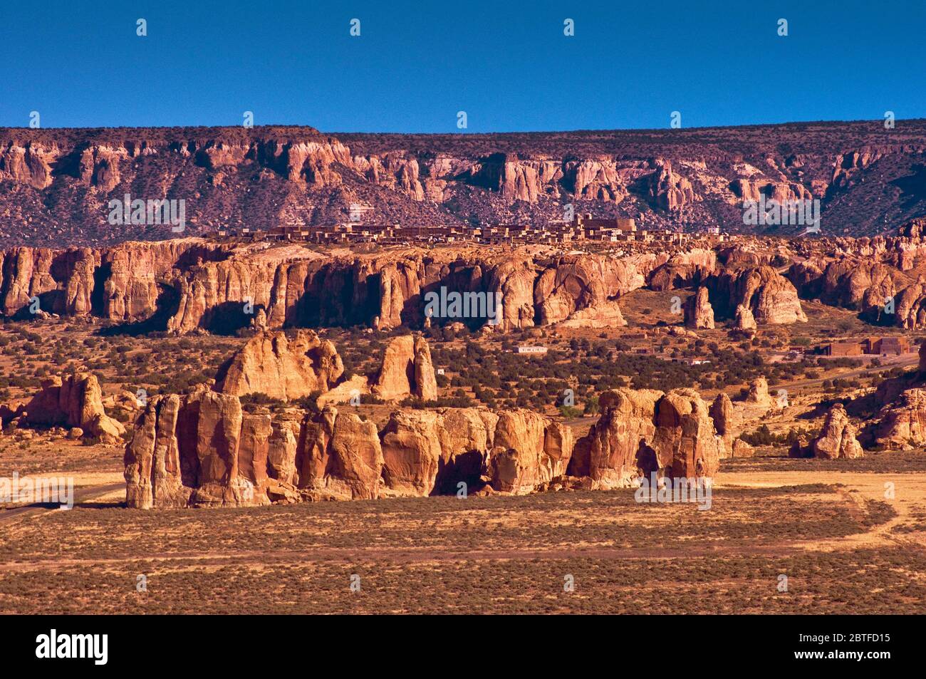 Acoma Pueblo (Sky City), Native American pueblo on top of a mesa in Acoma Indian Reservation, New Mexico, USA Stock Photo
