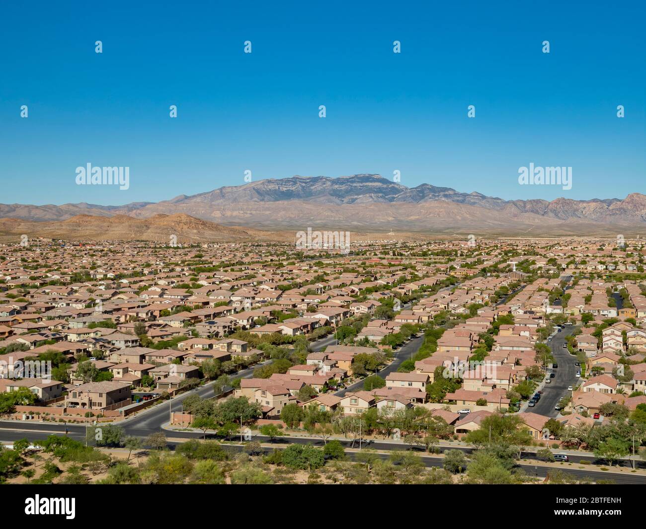 High angle view of some residence building of Enterprise area at Las Vegas,  Nevada Stock Photo - Alamy