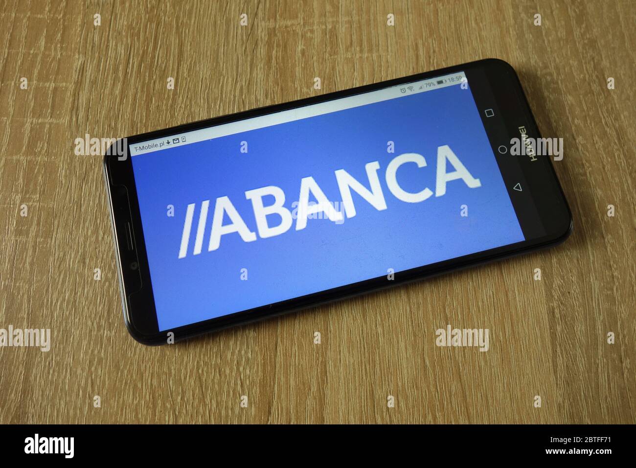 ABANCA Corporacion Bancaria, S.A. logo displayed on smartphone Stock Photo