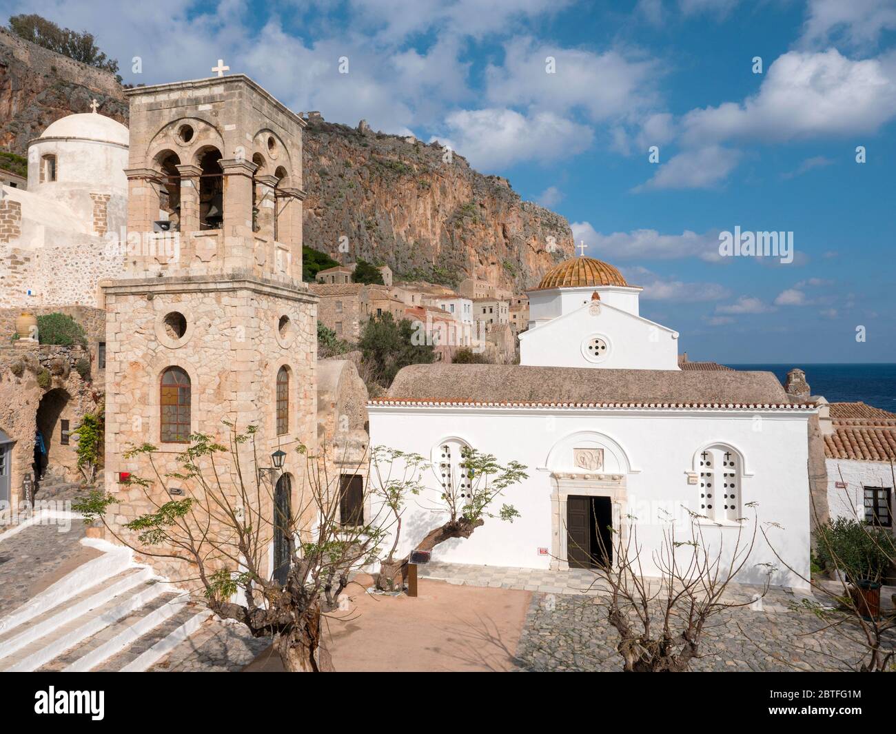 Monemvasia medieval  town in Lakonia, Greece Stock Photo