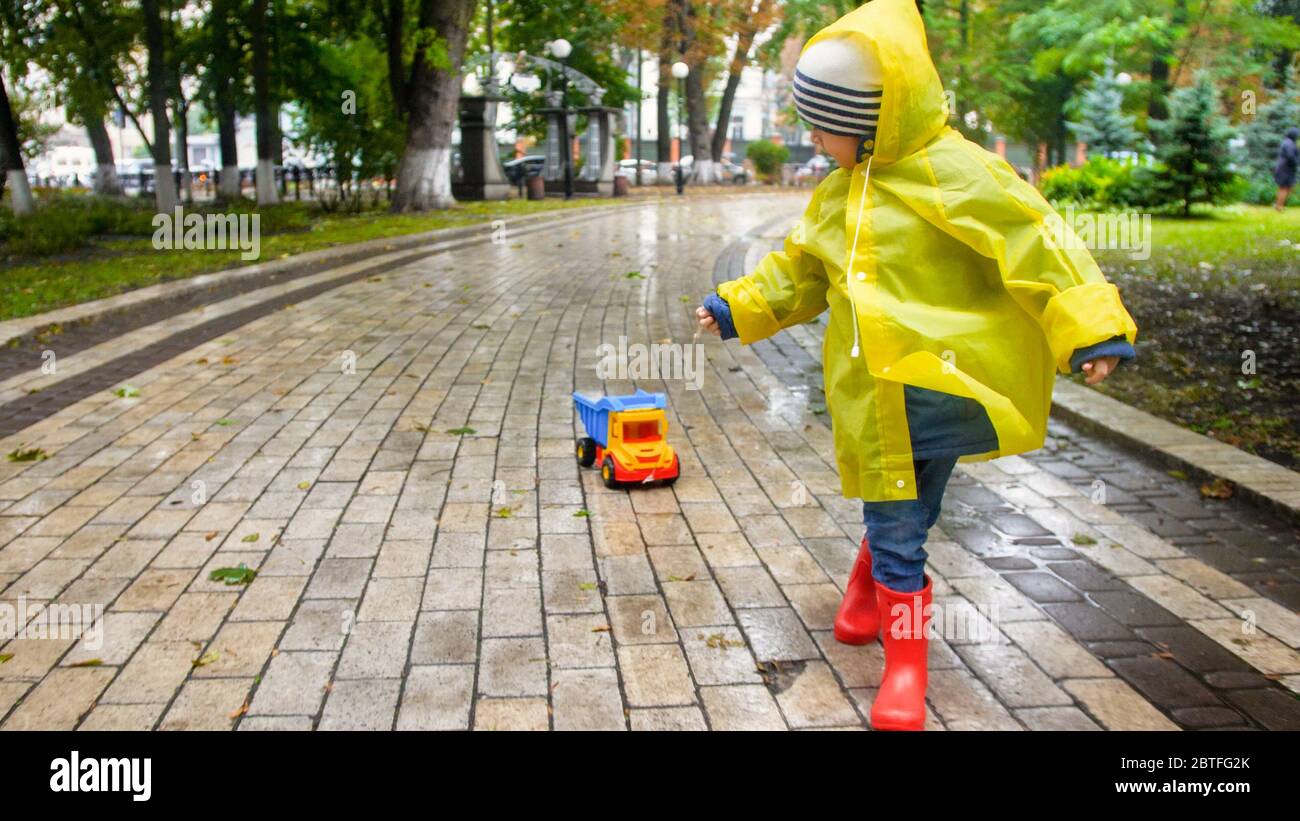 cute yellow raincoat