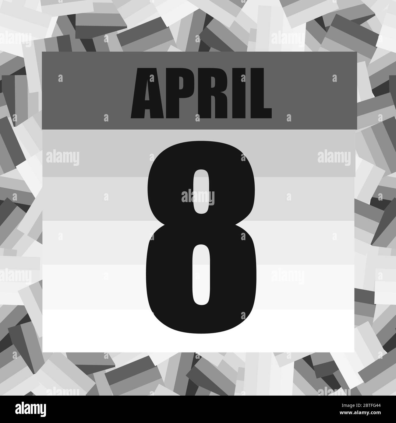 April 8 icon. For planning important day. April 8th. Banner for holidays and special days