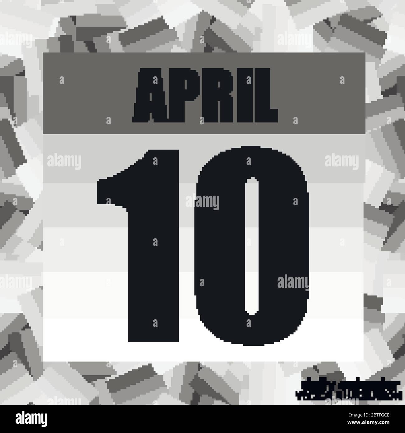 April 10 icon. For planning important day. Tenth of April. Banner for