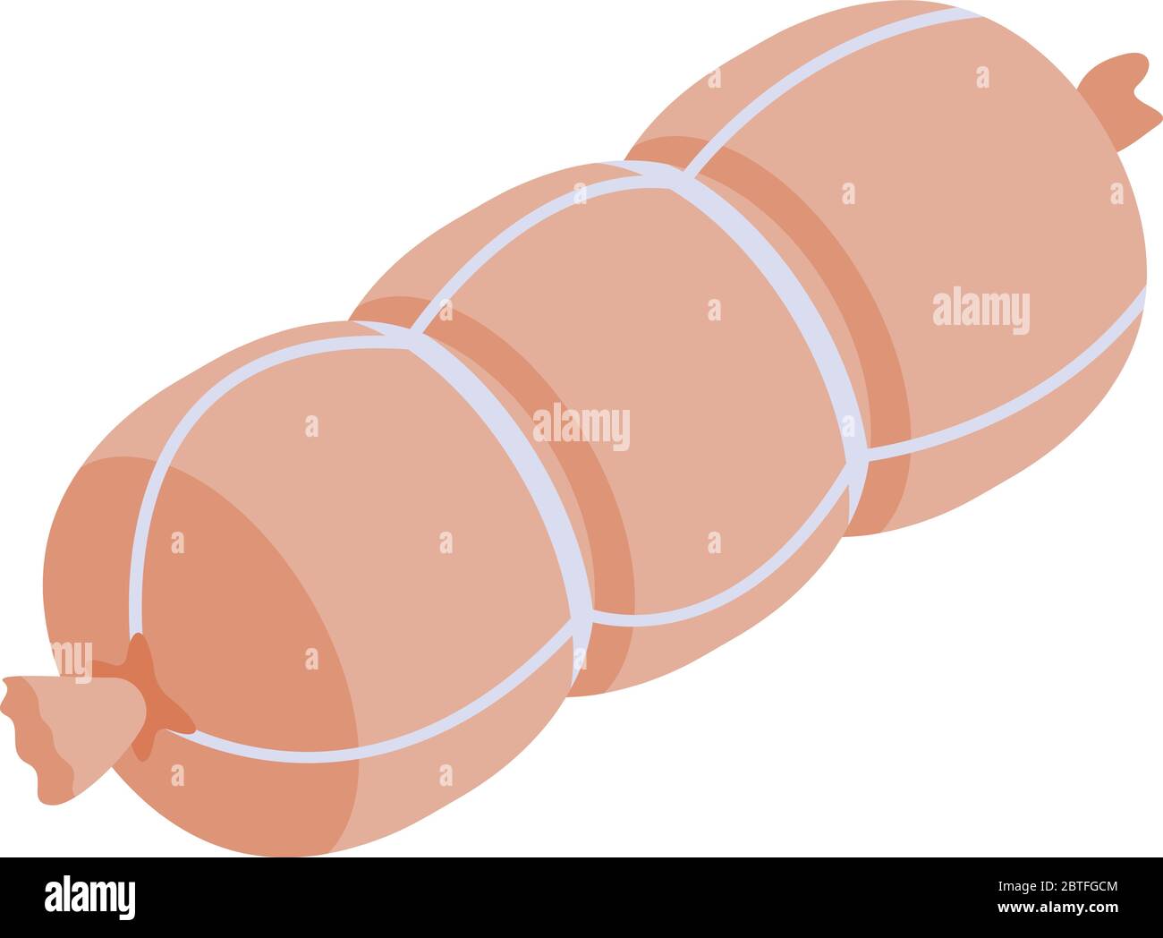 Cooking sausage icon, isometric style Stock Vector