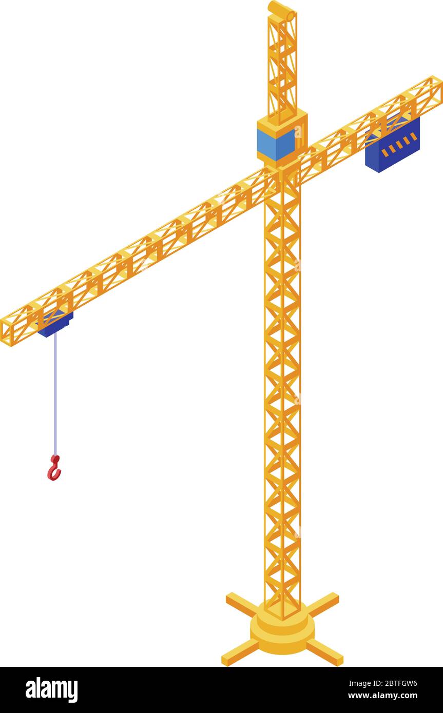Tower crane icon, isometric style Stock Vector Image & Art - Alamy