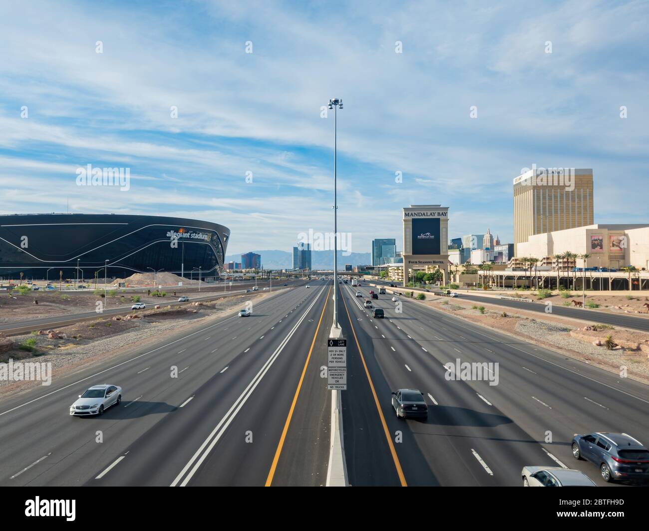 Las Vegas, MAY 6, 2020 Afternoon view of the Allegiant Stadium and