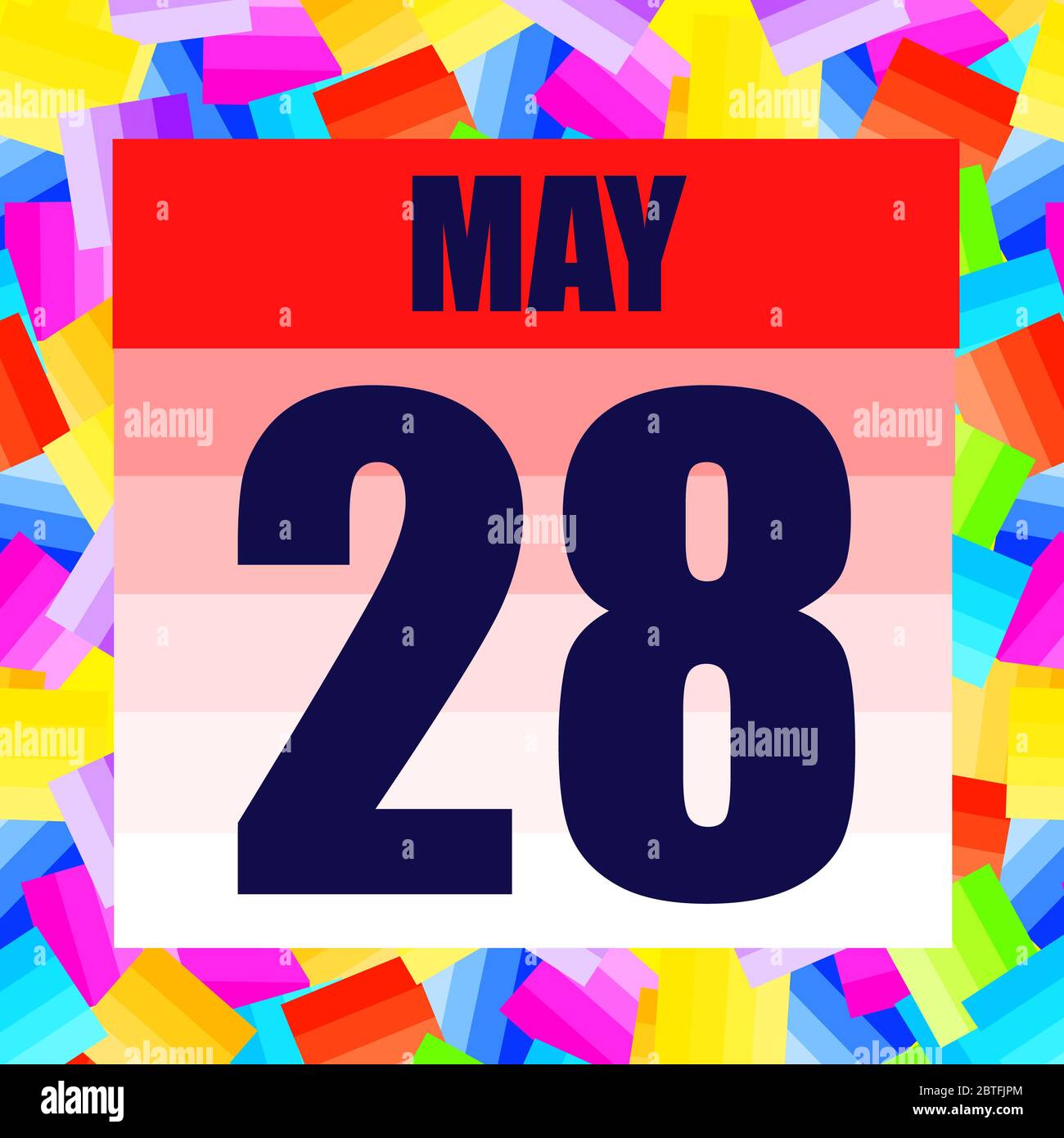 May 28 icon. For planning important day. Banner for holidays and special days. May 28th. Illustration. Stock Photo