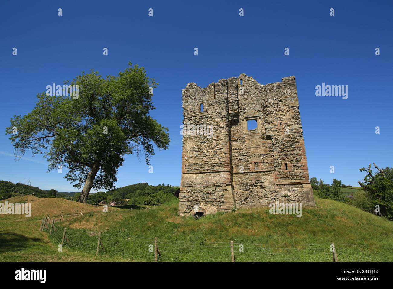 Hopton castle, Craven arms, Shropshire, England, UK. Stock Photo