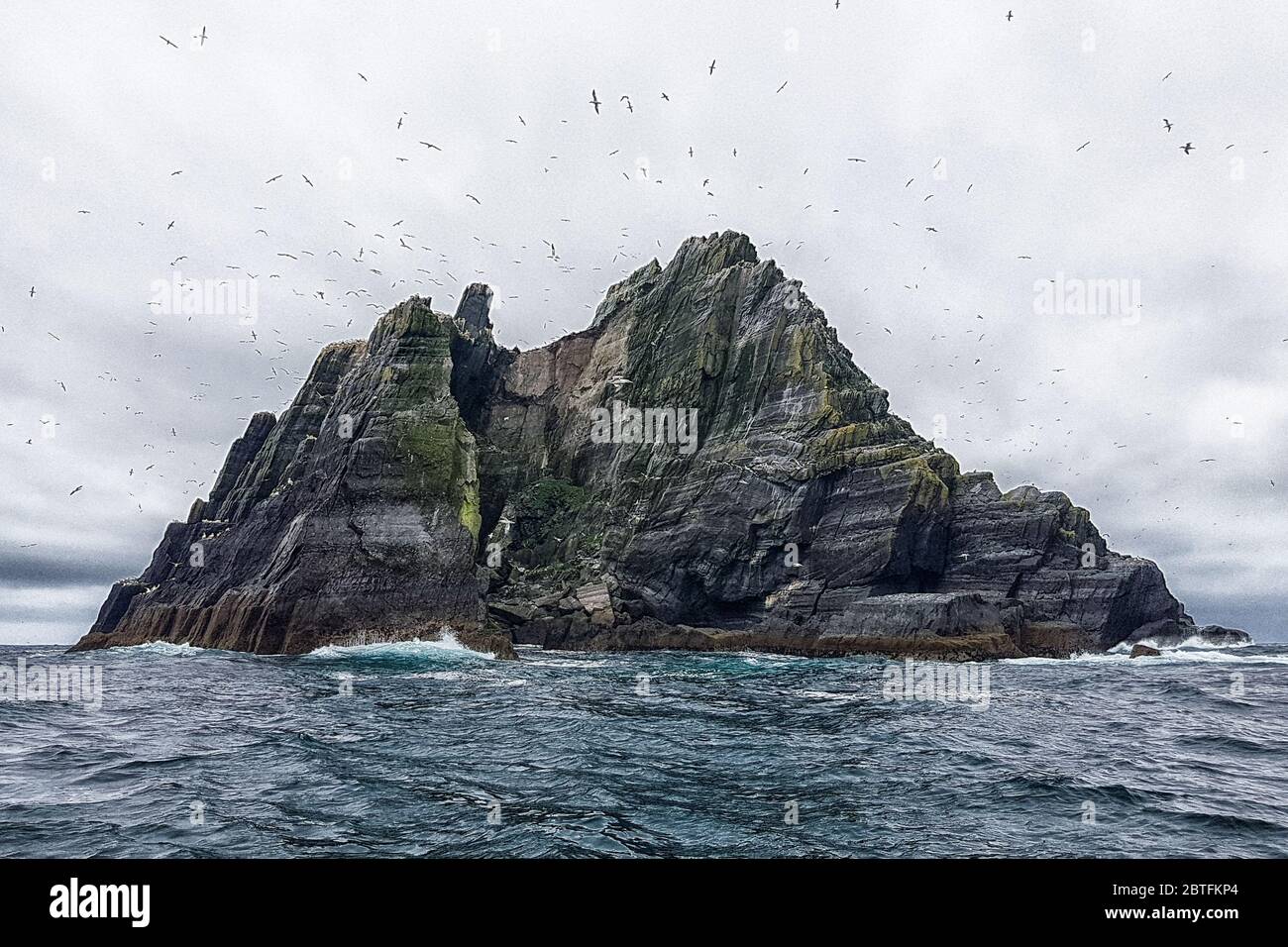 Skellig Michael Island in Ireland Stock Photo