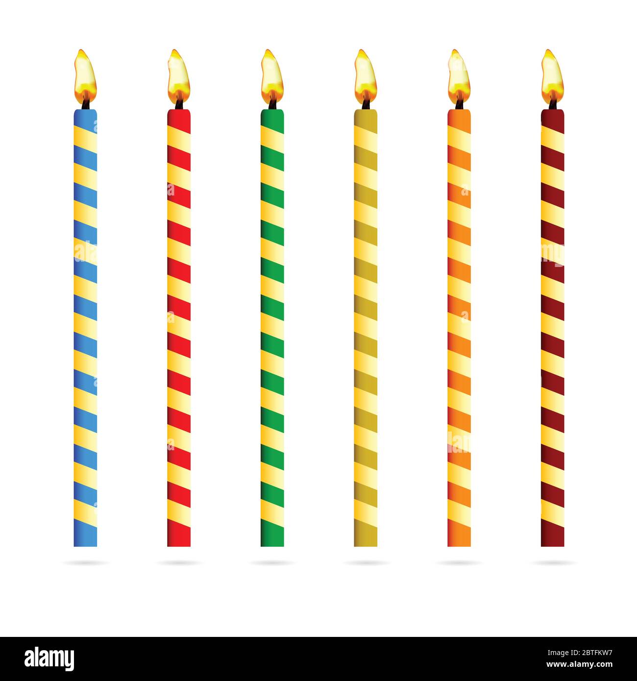 birthday candles for cake vector art illustration Stock Vector Image ...