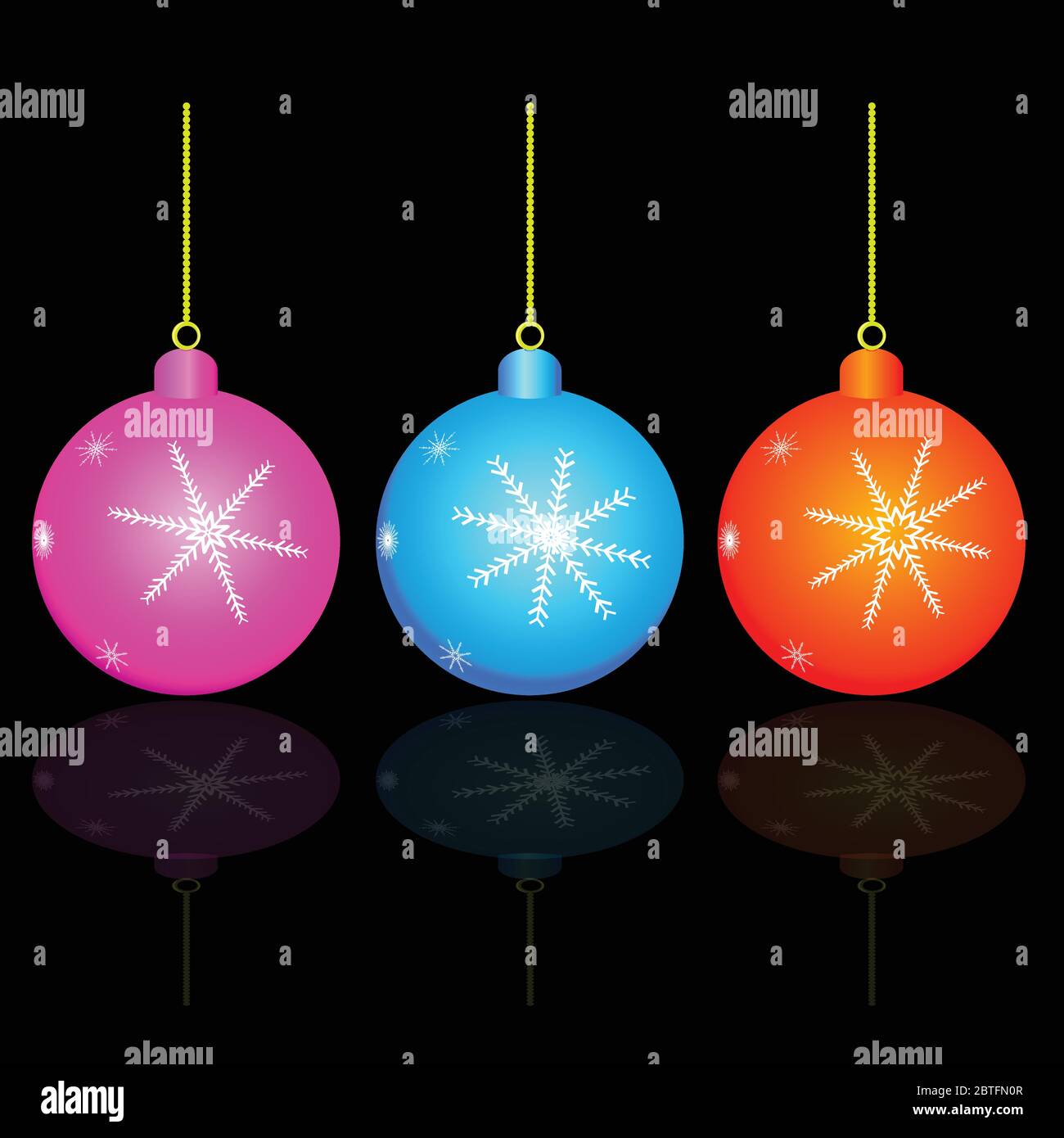 christmas decorativ ball vector illustration on black Stock Vector ...