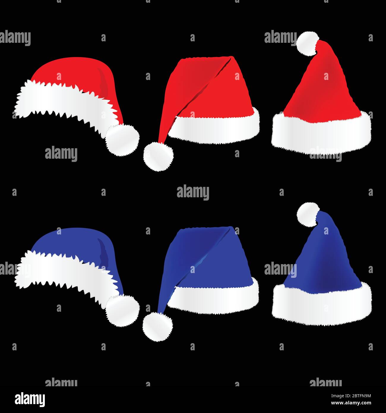 black and red christmas hat