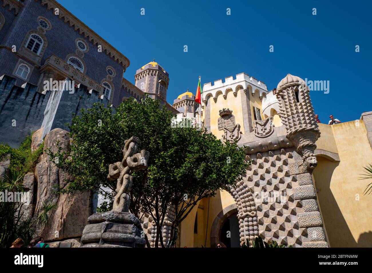 Europe, Portugal, Sintra. Views of the Pena Palace in Sintra. Stock Photo