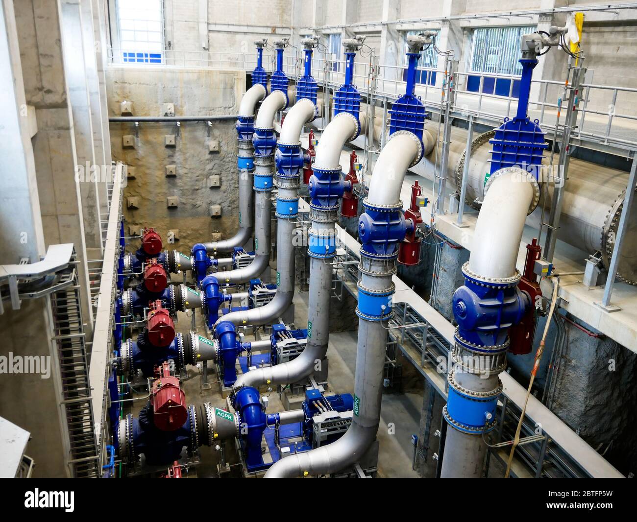Bello, Colombia, December 17 2019: interior of a pumping station in a waste water treatment plant in Bello, colombia Stock Photo